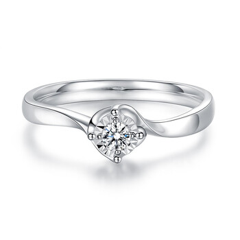 金至尊三八妇女节礼物闪醉系列钻戒女铂金pt950钻石戒指婚戒主石8分fg