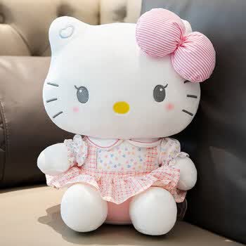 hellokitty公仔送女孩毛绒玩具可爱哈喽kt玩偶布娃娃凯蒂猫咪生日礼物