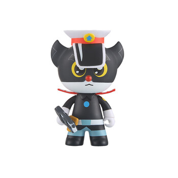 梵达森美影黑猫警长白猫班长淘公仔玩具动漫摆件儿童生日礼物 黑猫