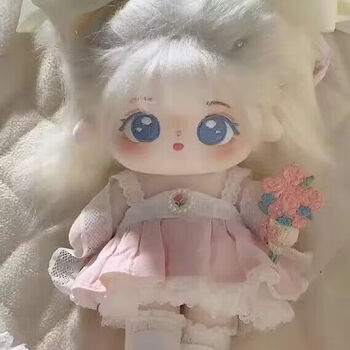 出极无雪棉花娃娃20cm无属性毛绒公仔男娃可换装人形玩偶女生生日礼物