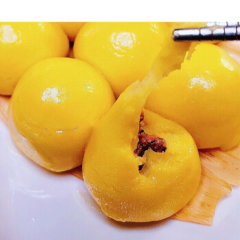 东北粘豆包纯手工农家大黄米豆包特产黑米粘豆包 黄豆包(3袋27个)