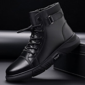 樵柯马丁靴男秋冬季新款加绒棉鞋牛津雪地靴工装劳保鞋子男靴防水皮鞋