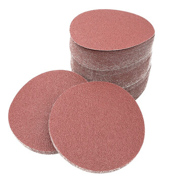 百马4寸植绒砂纸片/拉绒片魔术贴/气动打磨机背绒100mm圆盘砂纸片