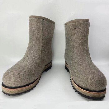 桀珀图毡疙瘩俄罗斯羊毛毡靴蒙古东北纯羊毛毡嘎达毡靴男女士户外毡窝