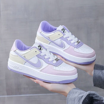 耐克顿夏季aj女鞋马卡龙低帮软底运动鞋潮流透气学生休闲鞋勾勾板鞋