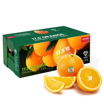 农夫山泉17.5°橙 脐橙5kg装 钻石果 新鲜橙子 年货水果礼盒