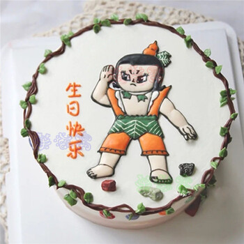 金刚葫芦娃生日蛋糕葫芦娃七兄弟儿童千里眼火娃水娃蛋糕同城全国北京