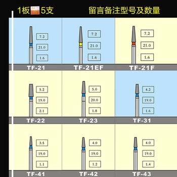 牙科备牙车针磨王金刚砂车针牙钻车针齿科材料高速手机口腔耗材tf系列