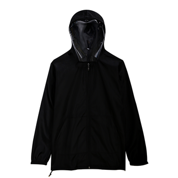 疫情上班族出行工作坐火车飞机出门连帽防护服上衣可重复使用 黑色 xs