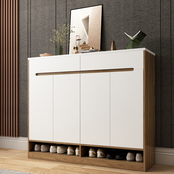 百爱优正现代简约小户型四门鞋柜北欧门厅口客厅收纳家用入户三门靠墙