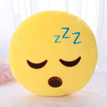 泓御智捷抱枕表情包毛绒玩具公仔笑脸靠垫睡觉枕头可爱布娃娃靠枕晚安