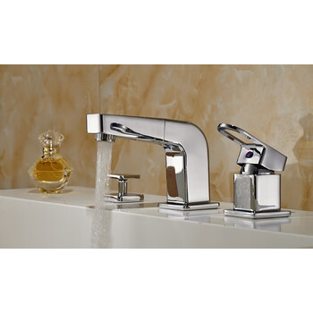 卫生间洗脸台盆坐式抽拉冷热水二三件套水龙头下水器分体开关阀 a.