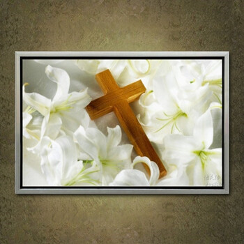 圣像天主教圣像画过道油画纯手绘仿真十字架耶稣装饰画餐厅横挂墙壁画