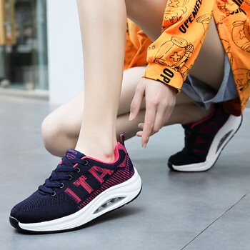 张凯丽足力健老人鞋摇摇鞋春夏季新款妈妈鞋厚底网面透气旅游鞋中老年