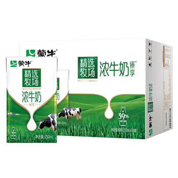 蒙牛精选牧场臻享浓牛奶全脂调制乳利乐包250ml16包臻享浓牛奶250ml16