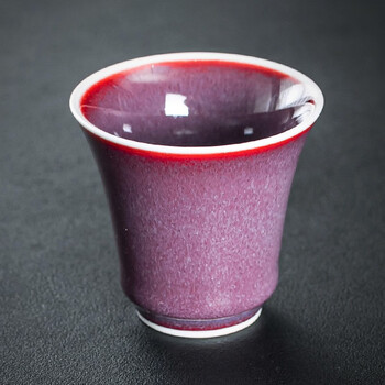 钧窑杯瓷茶杯陶瓷茶杯功夫茶具品茗杯主人杯家用喝茶杯 清心-钧瓷茶杯