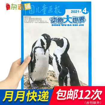 包邮中国儿童画报动物大世界杂志杂志铺全年订阅 2022年7月起订 1年共12期 幼儿科普读物