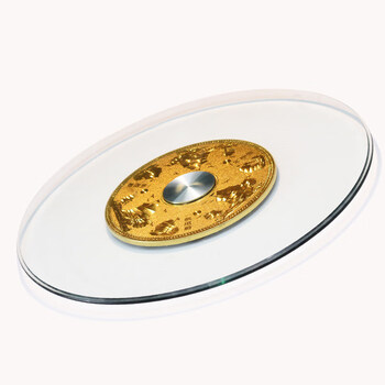 园桌上转盘 餐桌转盘钢化玻璃圆桌转盘底座饭桌餐桌玻璃转盘圆桌钢化