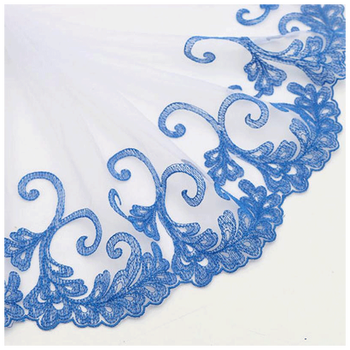 彩色蕾丝花边辅料沙发垫装饰衣服布料手工衣服裙摆布料宽20cm 16#蓝色