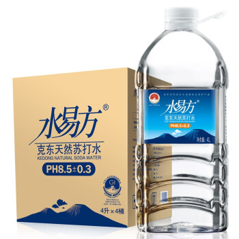 水易方 克东天然苏打水4L*4桶 矿泉水无汽饮用水