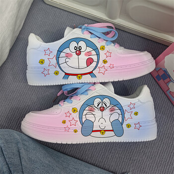 回力哆啦a梦鞋子男夏季新款叮当猫动漫周边板鞋卡通风情侣鞋一男一女