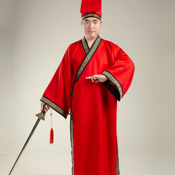 道士服道教服饰武当道袍长袍套装法衣道家衣服太极八卦经衣道服 红色