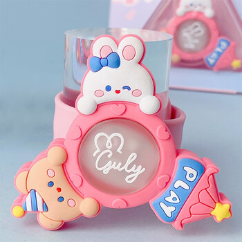 儿童驱蚊手环旋转发光宝宝神器随身驱蚊贴婴儿防蚊 美味小白兔-粉色