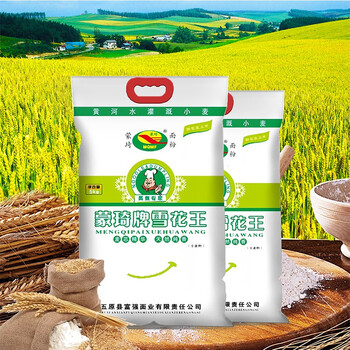 麦芯粉高筋小麦面粉包子面条馒头 内蒙古面粉5kg 雪花王5kg*2袋