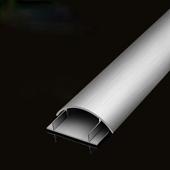 线槽 铝合金线槽板 明装走线槽防踩土豪金弧形方形线槽地面压线槽半