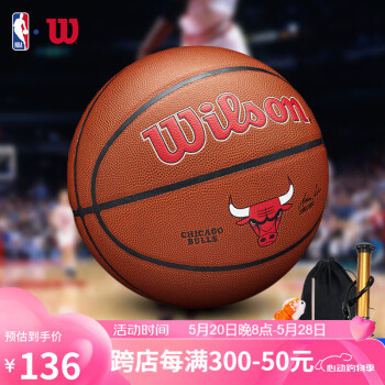 威尔胜(Wilson)NBA公牛队系列PU成人室内外通用7号篮球WTB3100IBCHICN