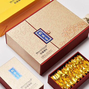 钓鱼台白茶福鼎茶叶陈年白毫银针老白茶精致礼盒装礼品茶 白毫银针