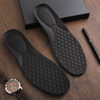 牛皮鞋垫男吸汗防臭透气吸汗防臭加厚运动减震软底舒适真皮鞋垫三双装