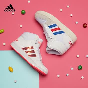 adidas阿迪达斯官网HOOPS MID 2.0 K小童中帮篮球运动鞋FW7610 白色/亮光粉红/粉色34(210mm)【图片价格品牌报价】-京东
