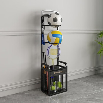 素悟靠墙家用室篮球收纳置球架架乒乓球架框内运动器材置物架球拍摆放