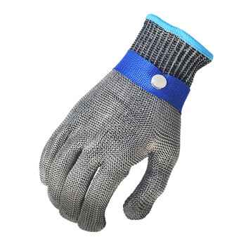 不锈钢5级防切割手套防刀钢丝手套肉类分割杀鱼防身自卫安保 单只