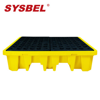SYSBEL西斯贝尔SPP104-2 四桶盛漏托盘（升级版） 防渗漏托盘防泄漏托盘70Gal/265 SPP104-2聚乙烯四桶盛漏托盘（升级版） 黄色 现货