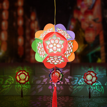 灯笼儿童手提发光手工制作新年花灯材料包元宵节创意diy自制宫灯 彩球