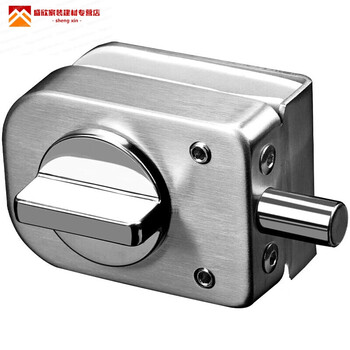 mnkuhg免开孔玻璃门锁玻璃门地锁单双门玻璃门锁玻璃门插销地插浴室