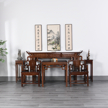 中堂六件套中堂家具农村中堂六件套新中式供桌条案佛台八仙桌仿古堂屋