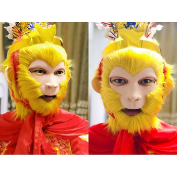 美猴王面具成人猴子衣服孙悟空表演乳胶面具猪八戒面具服装演出服晚会