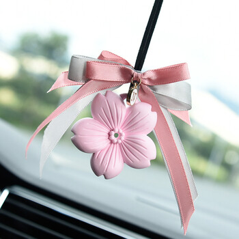 汽车车载香薰挂件个性挂式香水车内精油装饰用品花挂牌 粉色-樱花挂牌