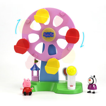 小猪佩奇peppapig电动摩天轮音乐场景亲子过家家儿童人偶玩具苏怡 电