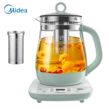 美的（Midea）养生壶电水壶热水壶多功能花茶壶电茶壶煮水壶煮茶器烧水壶1.5L玻璃开水壶YS15Colour211