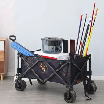 橙央钓鱼拉车  钓鱼车钓鱼手拉车黑坑专用战车可折叠渔具小拉车户外拉