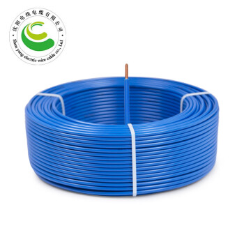 沈阳电线电缆有限公司-ZR-BV-450/750V-1X6mm²国标铜芯电线阻燃单芯硬线-95米捆-蓝色