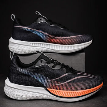 安踏赤兔6pro跑鞋樱花碳板夏季透气情侣跑步鞋气垫马拉松运动鞋男