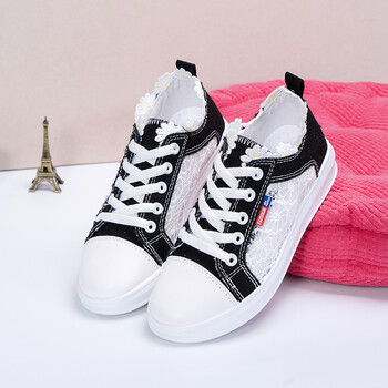 慕卡蜜夏天穿的鞋子初中生女生帆布鞋青少女高中生夏季学生网面跑步鞋