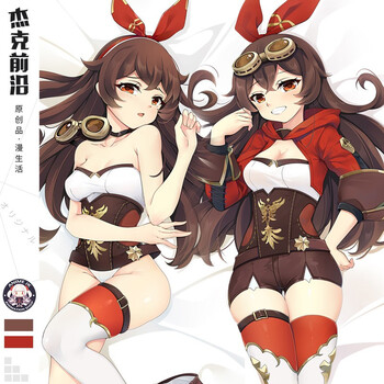 速鸿原神动漫周边安柏等身抱枕二次元长靠枕套含芯定制礼物 桃皮绒含