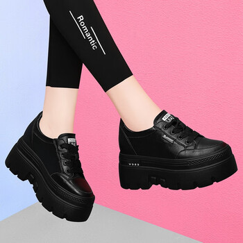 奢尧轻奢品牌2022年新款摇摇鞋秋季秋鞋女士运动鞋休闲真皮小白鞋松糕