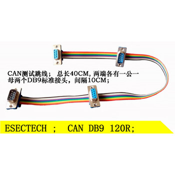 CAN总线DB9测试跳线; db9多头排线;db9线串;可以按需订制；有发票 4个头_公+母+公+母_两端间隔10CM 0.4m【图片 价格 ...